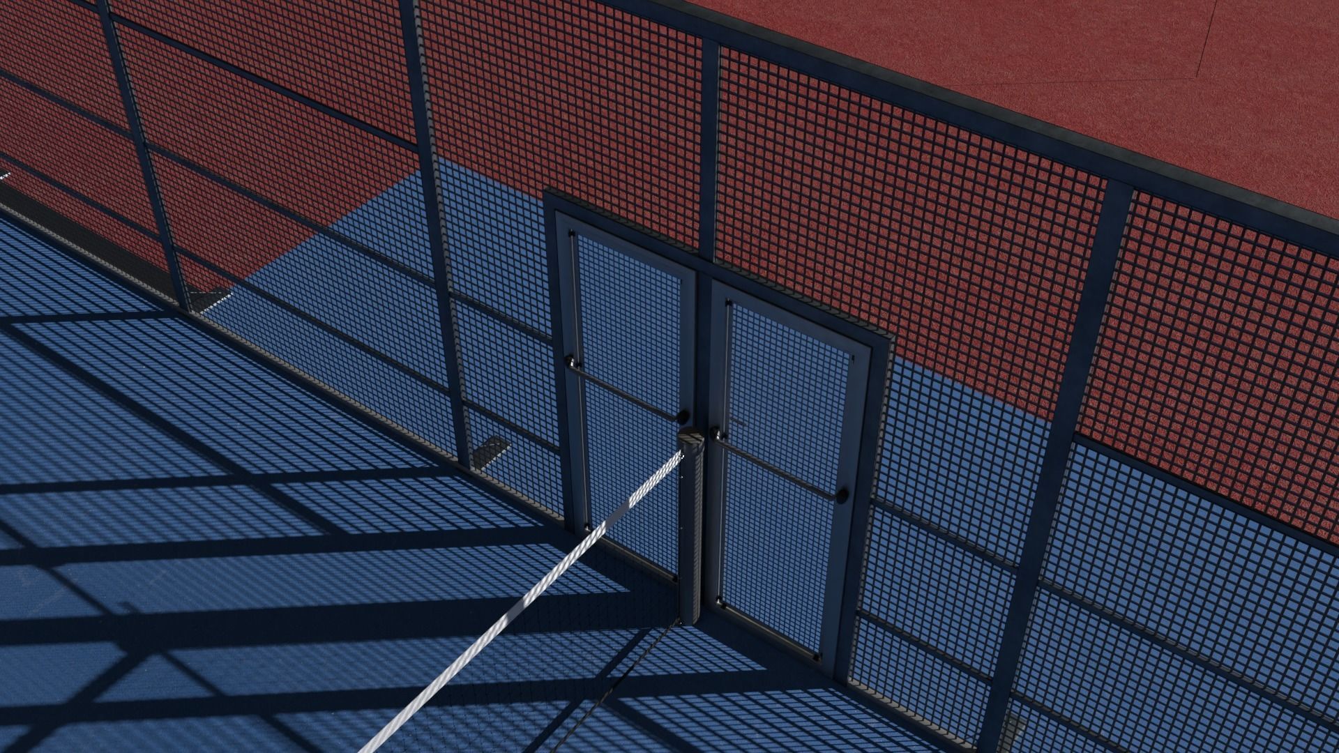 Padel court deluxe Pista de padel deluxe Low-poly 3D model_26