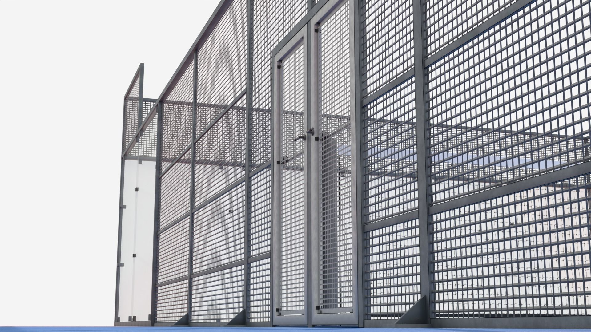 Padel court deluxe Pista de padel deluxe Low-poly 3D model_29