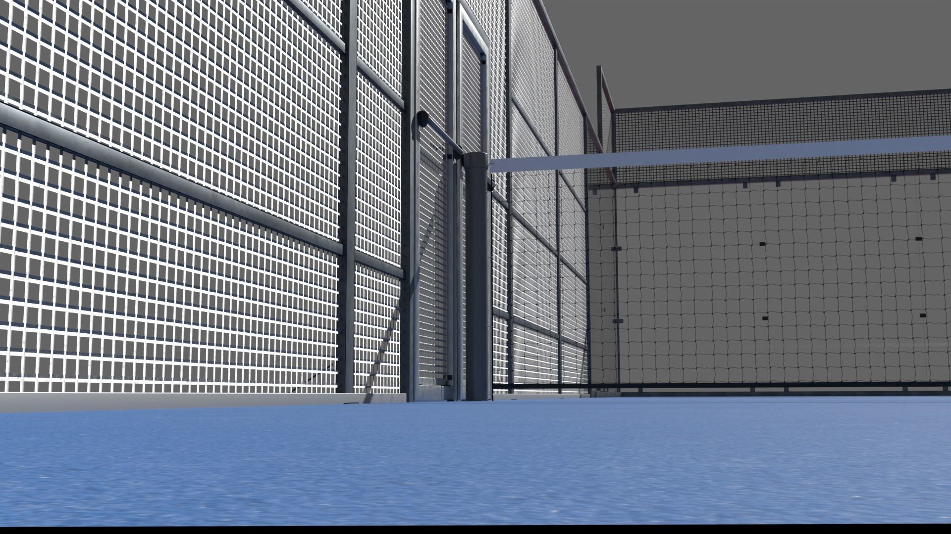 Padel court deluxe Pista de padel deluxe Low-poly 3D model_24