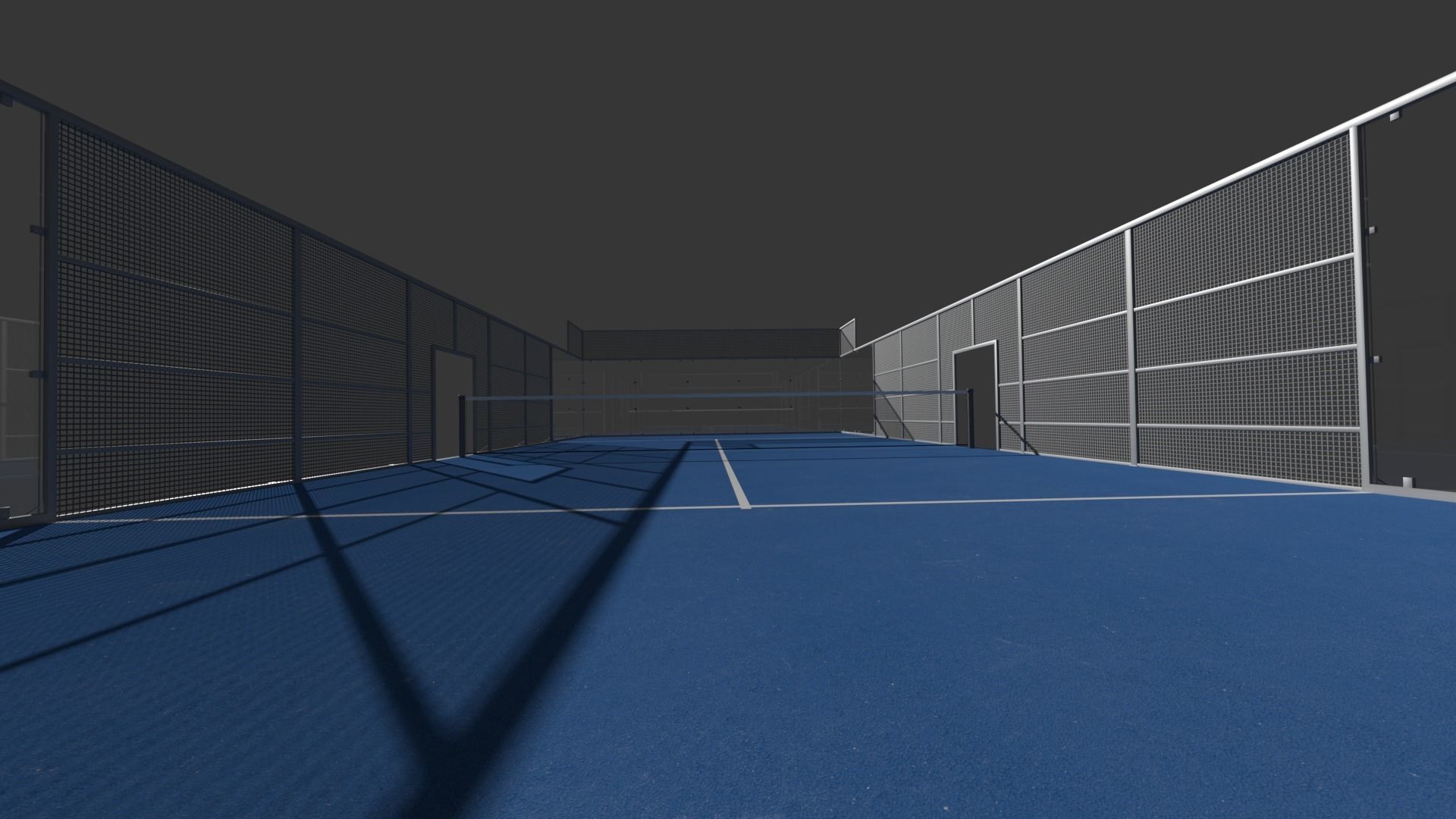 Padel court deluxe Pista de padel deluxe Low-poly 3D model_15