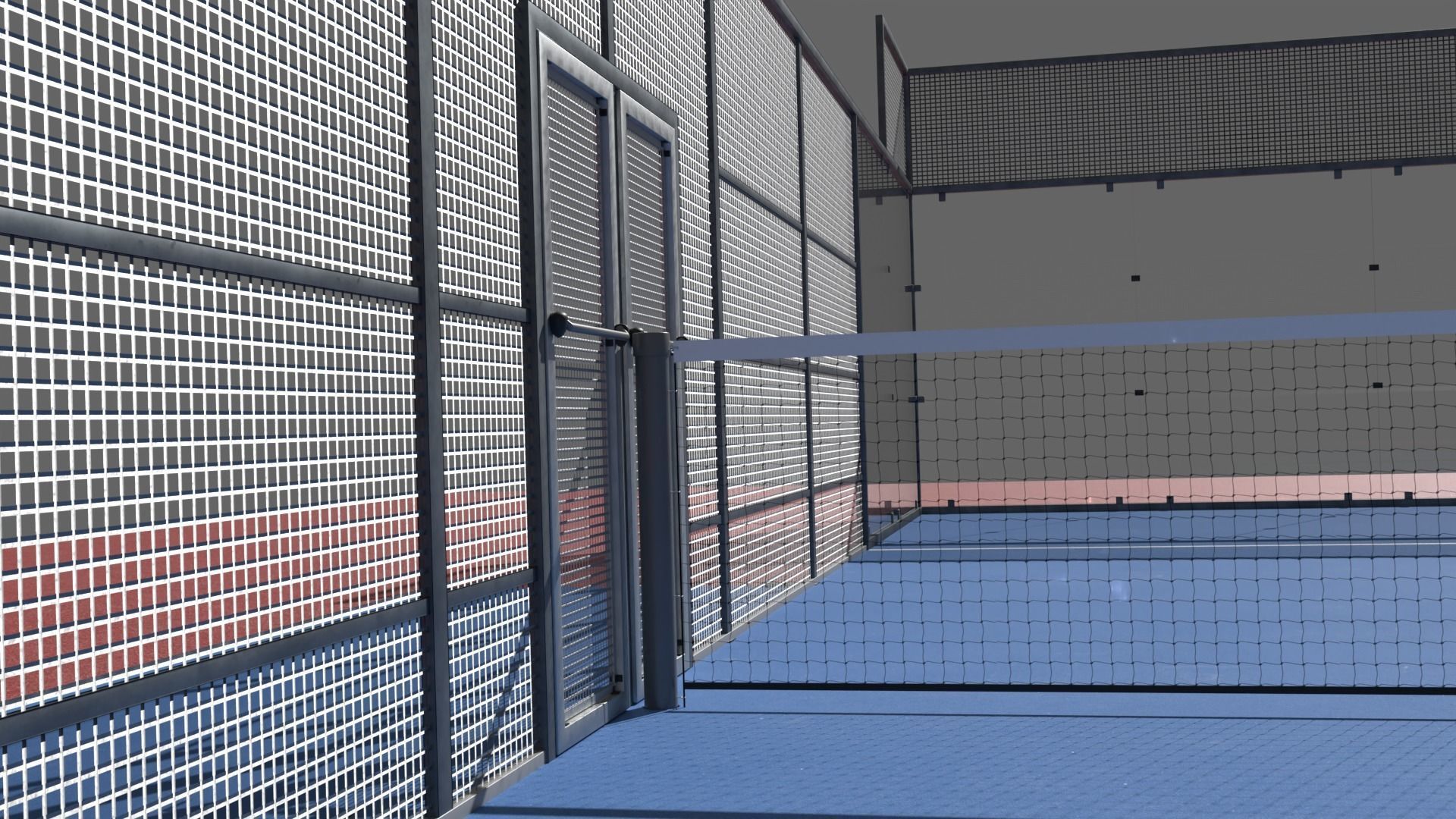 Padel court deluxe Pista de padel deluxe Low-poly 3D model_27