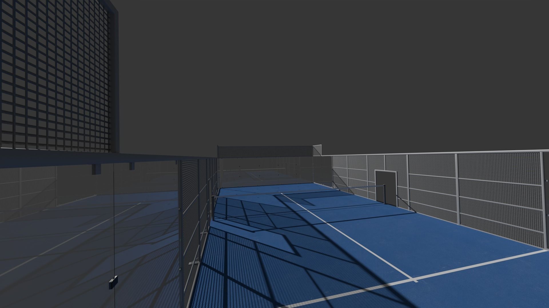 Padel court deluxe Pista de padel deluxe Low-poly 3D model_13
