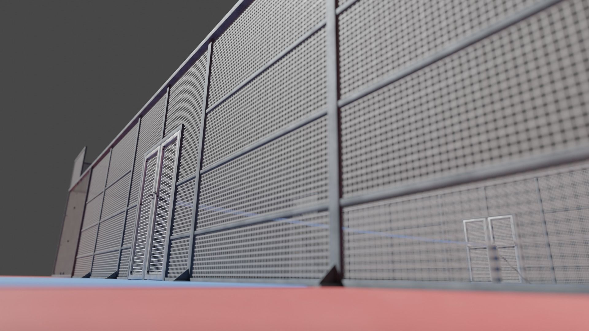 Padel court deluxe Pista de padel deluxe Low-poly 3D model_17