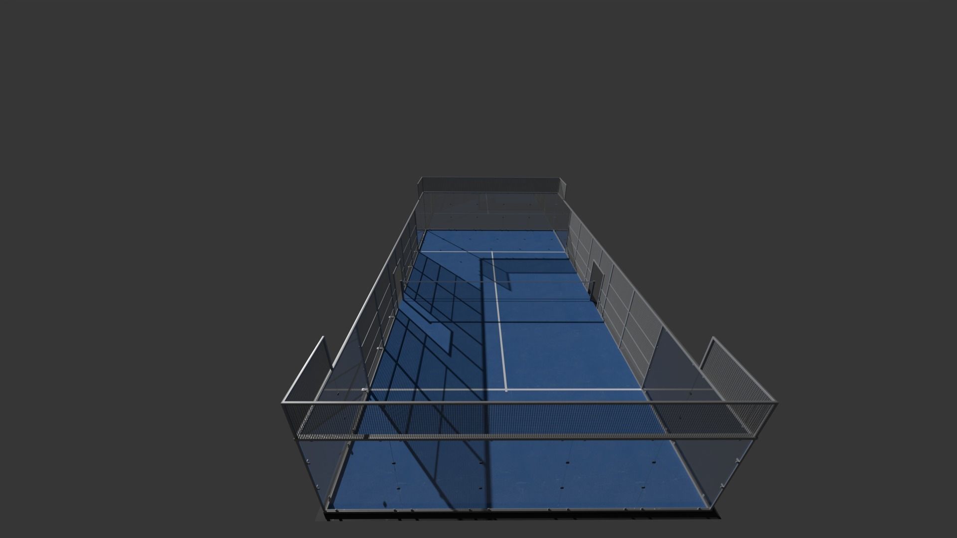 Padel court deluxe Pista de padel deluxe Low-poly 3D model_3