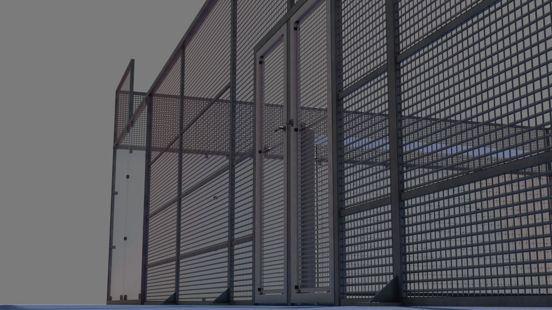 Padel court deluxe Pista de padel deluxe Low-poly 3D model_19