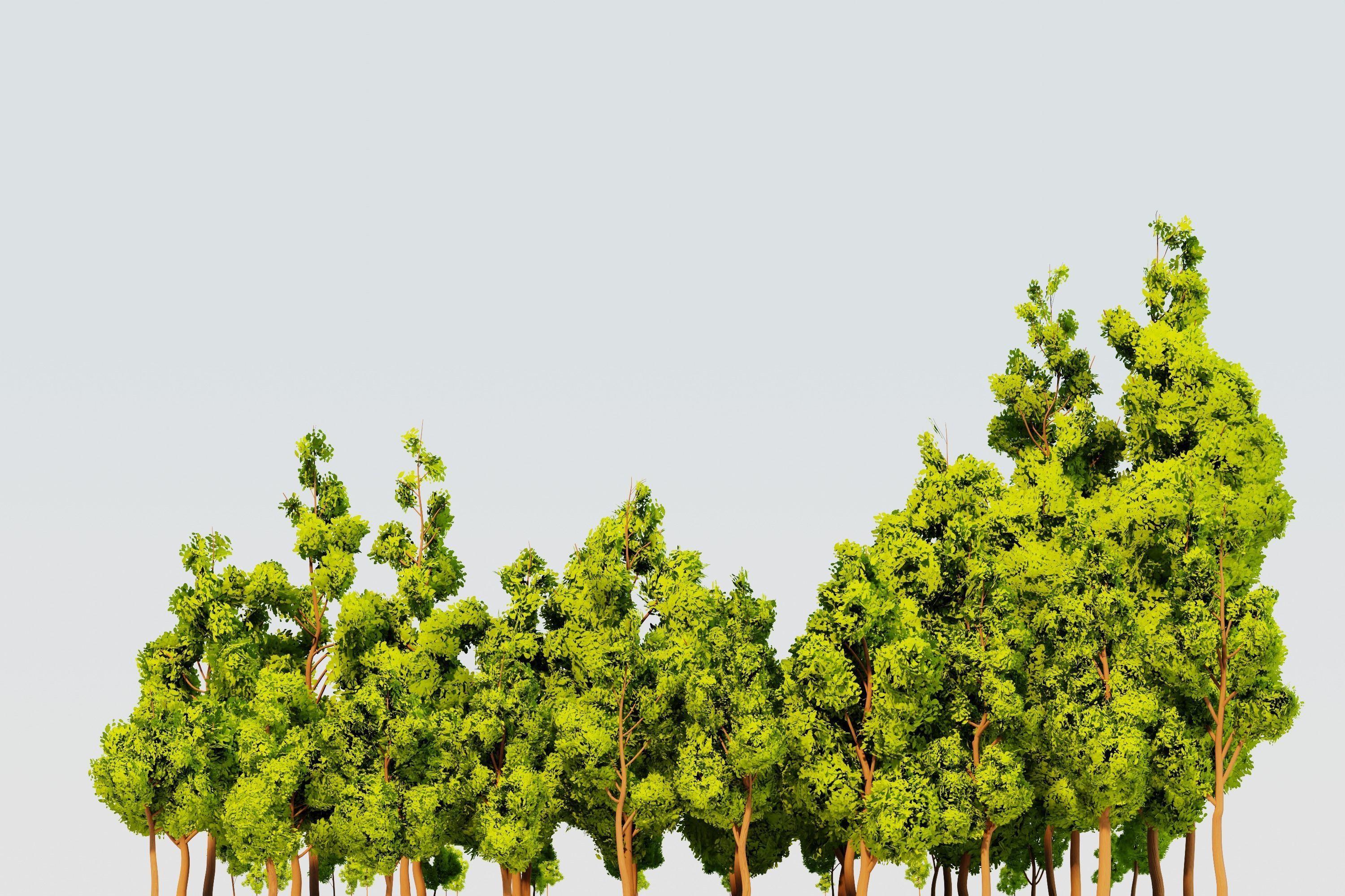 Stylized Trees Pack 55 Trees Low-poly 3D model_3