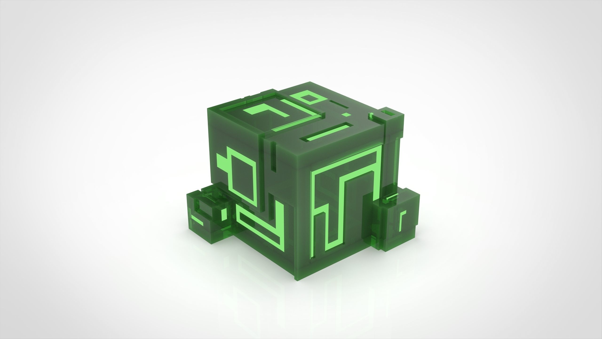 Ion Cube as Candle Holder 3D print model_3