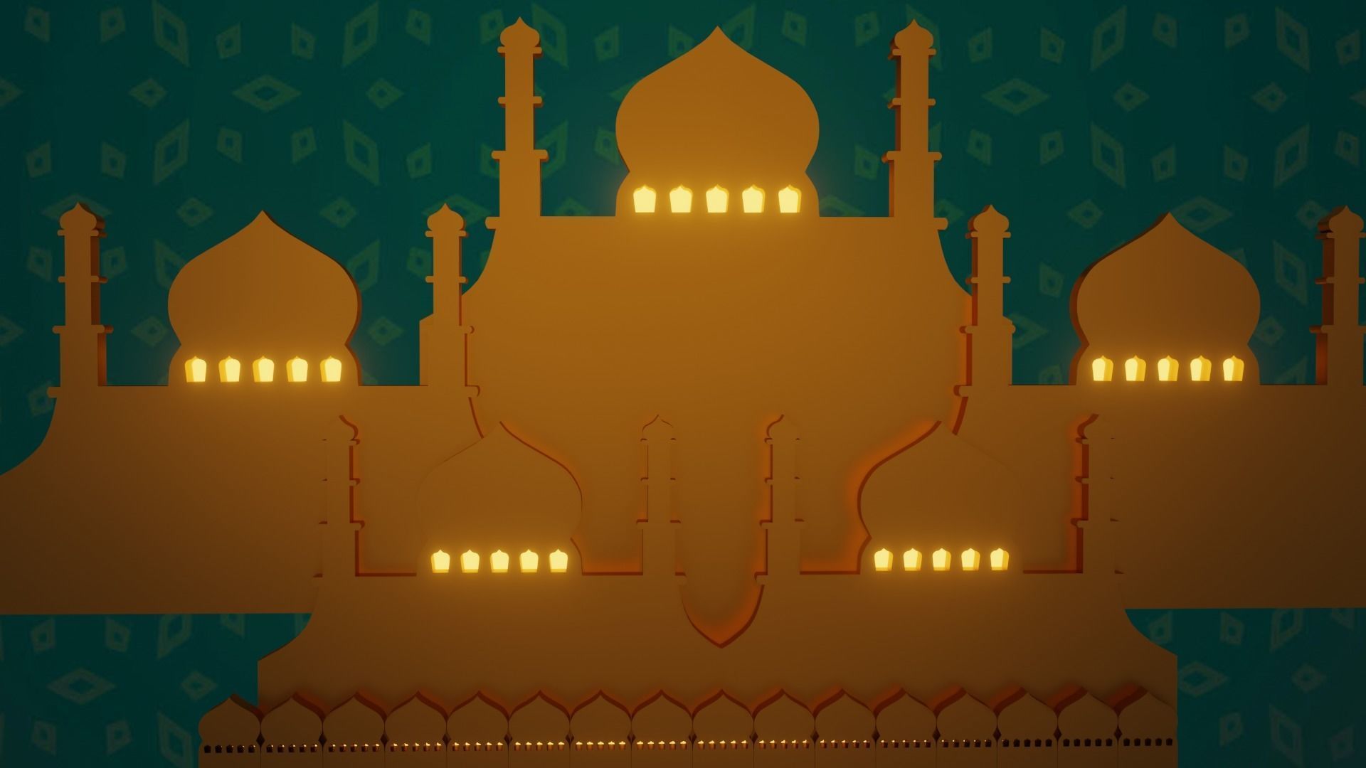 3D model Ramadhan Islamic Opening Bumper Animation VR / AR / lowpoly