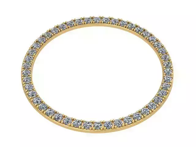 Round Cut Diamonds Golden Bracelet