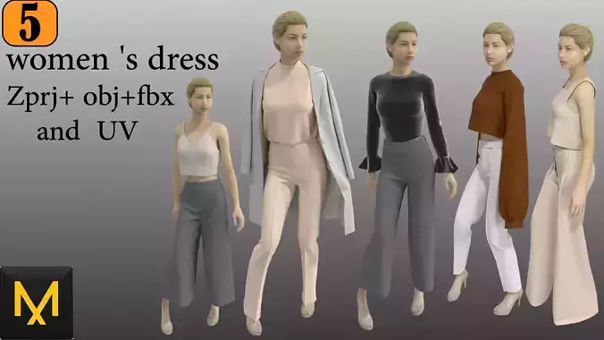 womens dress 3D model