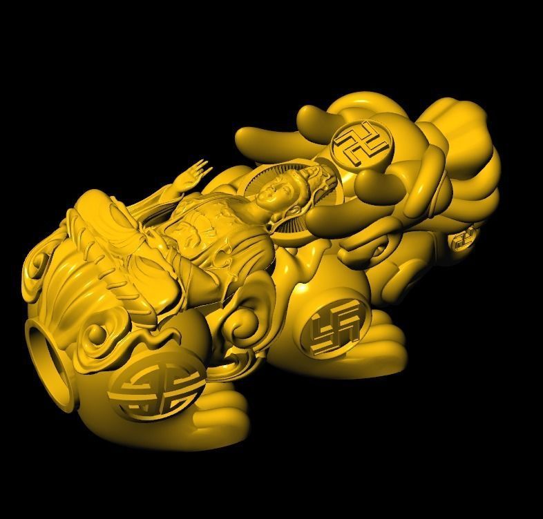 Pixiu Face Bracelet-Unicorn bracelet T05 3D print model_7