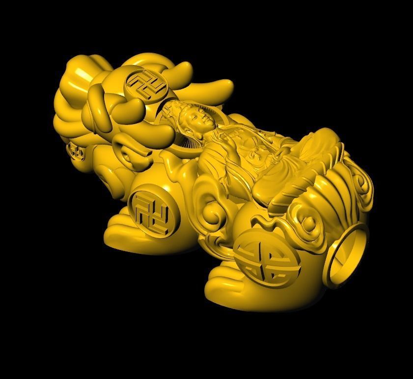 Pixiu Face Bracelet-Unicorn bracelet T05 3D print model_6