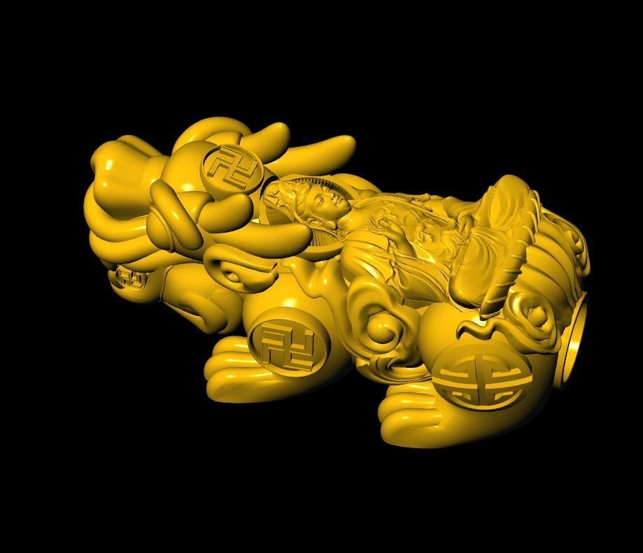 Pixiu Face Bracelet-Unicorn bracelet T05 3D print model_8