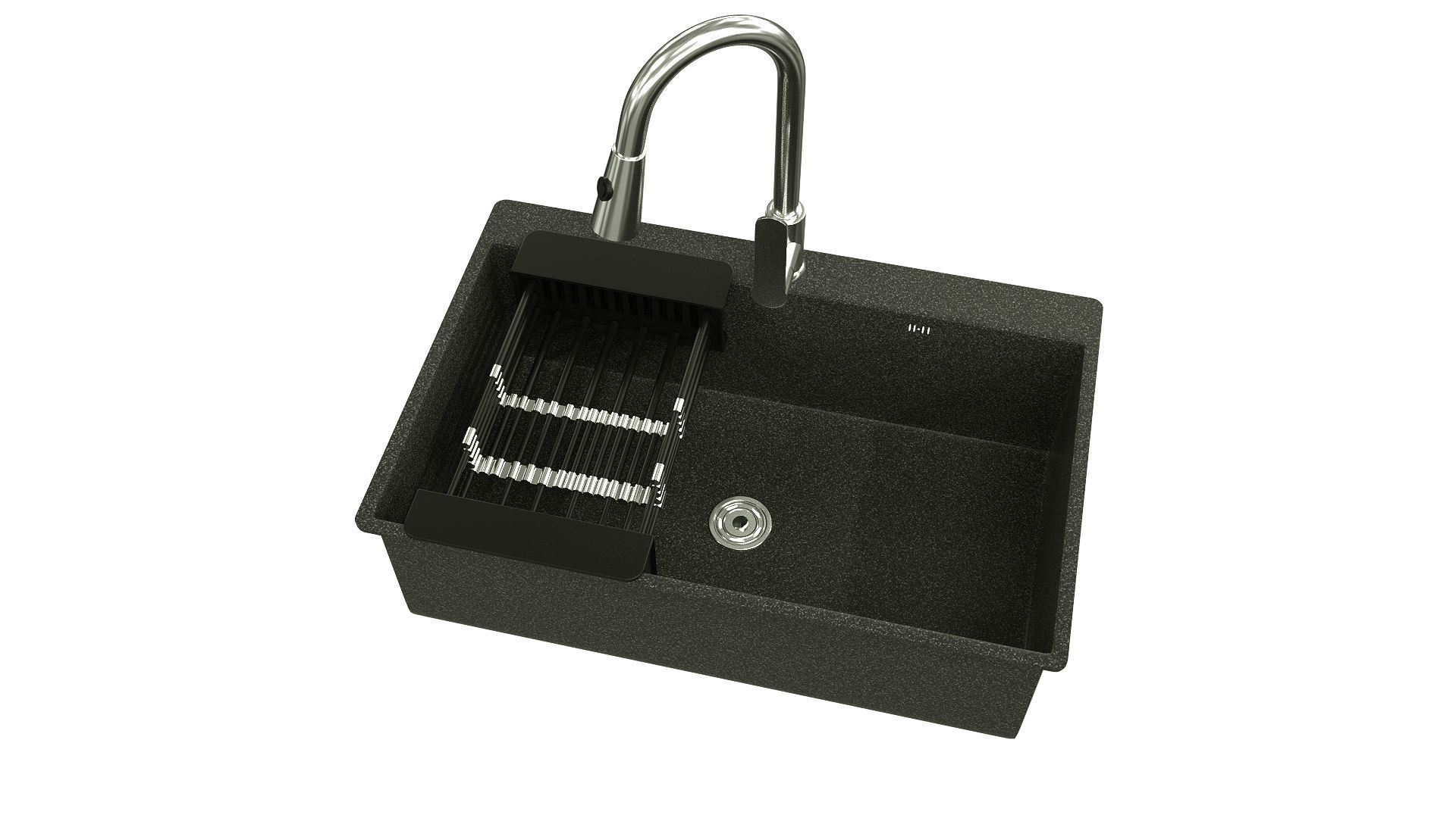 Kitchen Sink With Water  3D model_1