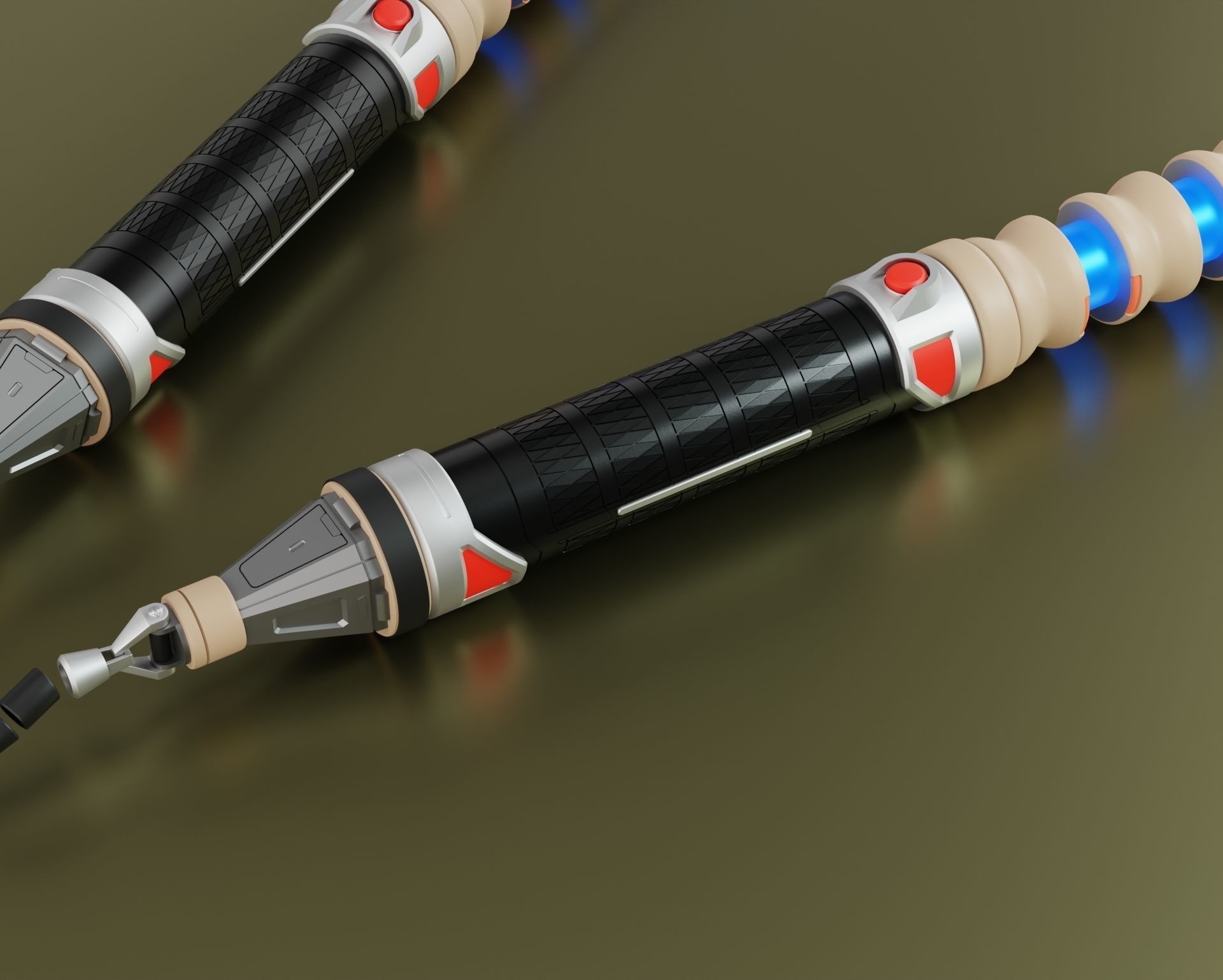 Apex Legends Ash Heirloom Strongest Link nunchaku cosplay props 3D print model_1