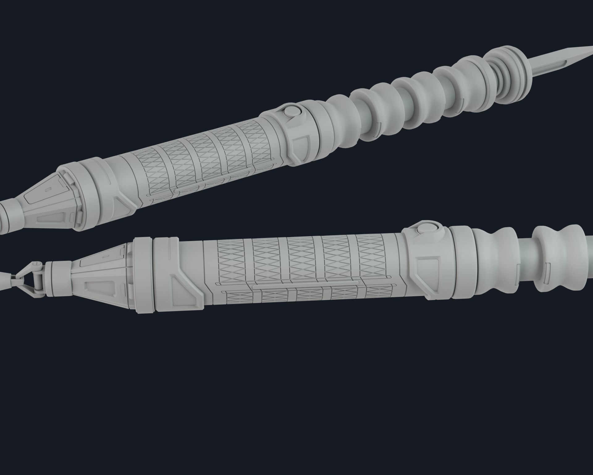 Apex Legends Ash Heirloom Strongest Link nunchaku cosplay props 3D print model_7