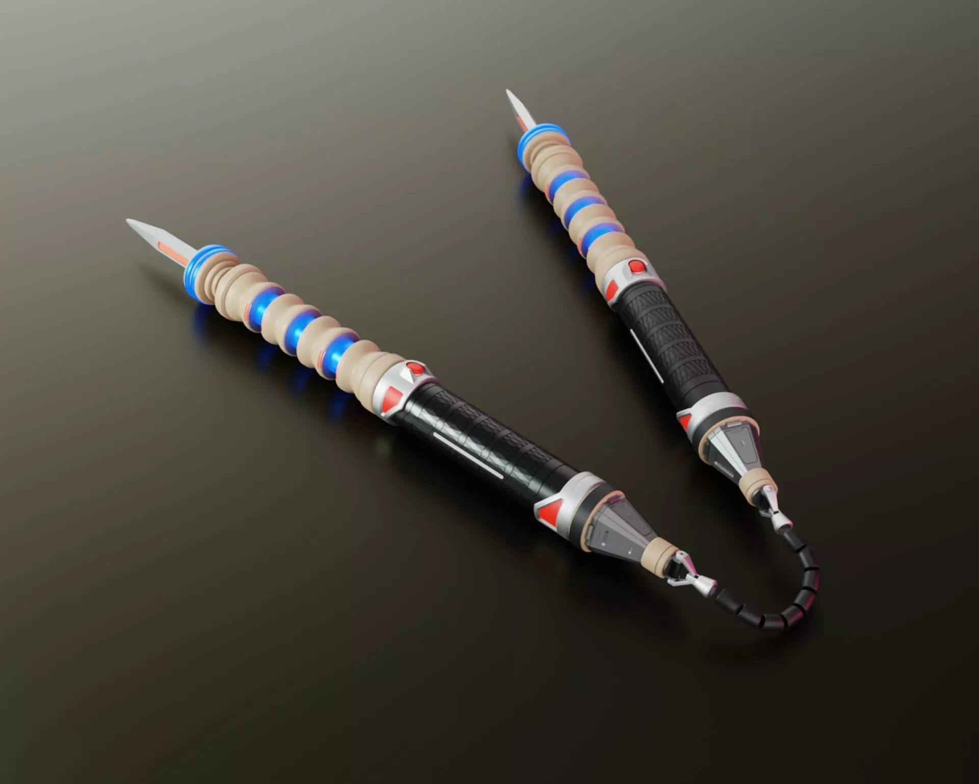 Apex Legends Ash Heirloom Strongest Link nunchaku cosplay props 3D print model_0