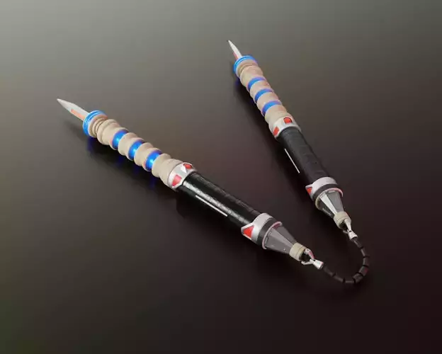 Apex Legends Ash Heirloom Strongest Link nunchaku cosplay props 3D print model