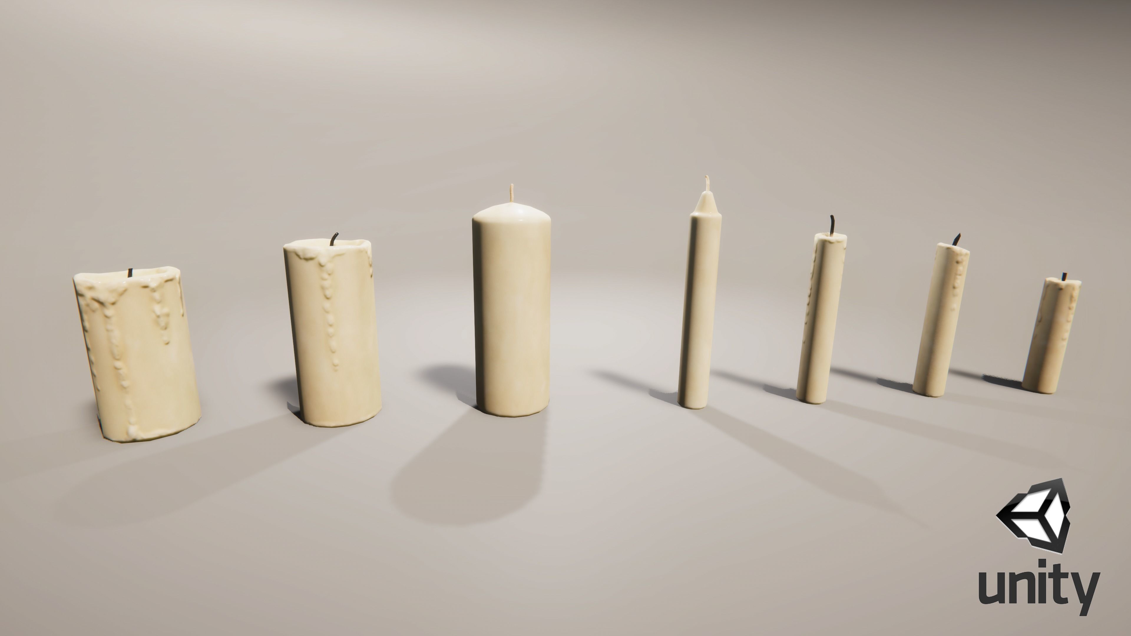 Candles PBR Game Ready Low-poly 3D model_9
