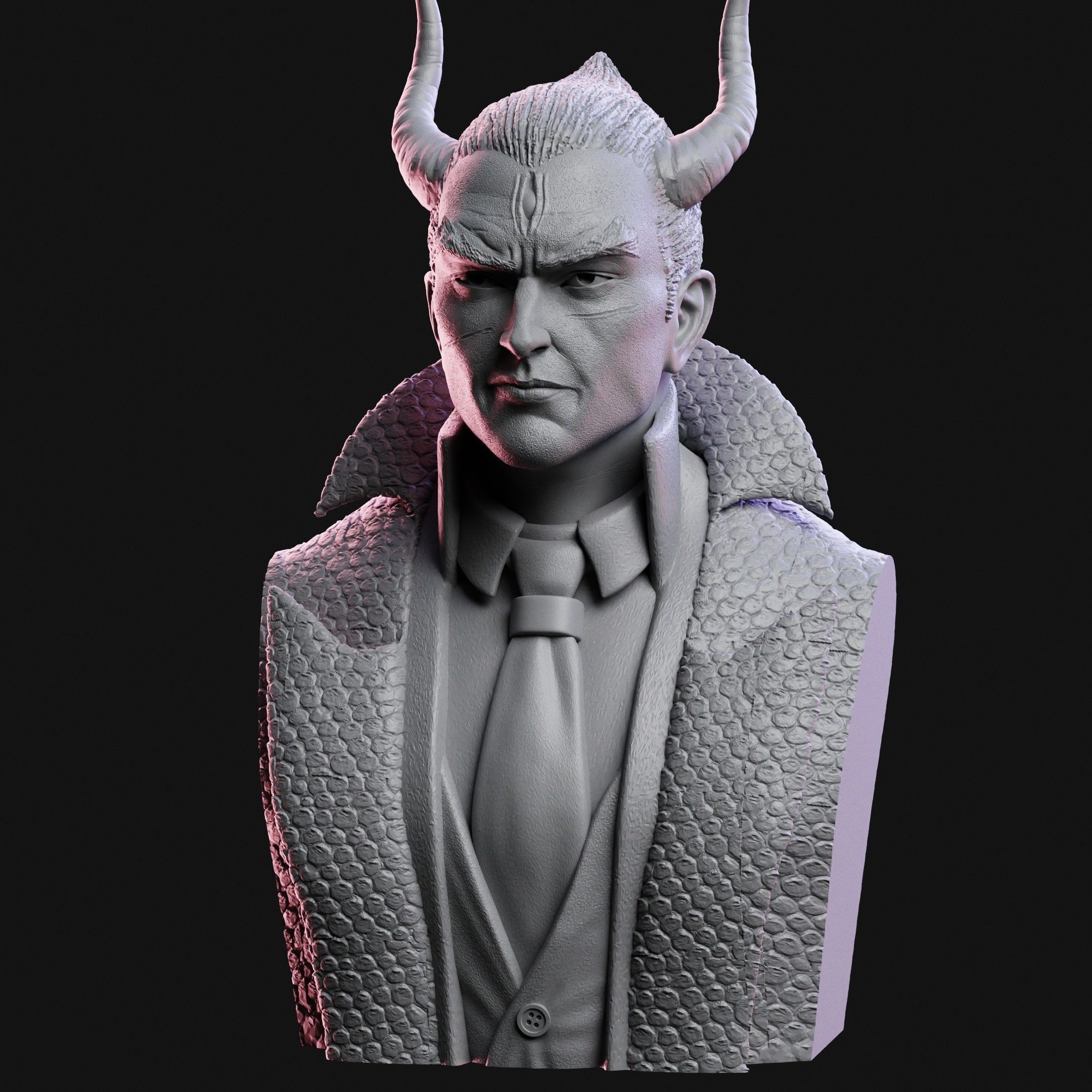 Kazuya Mishima Tekken 8 Bust 3D print model_4
