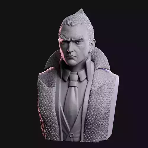Kazuya Mishima Tekken 8 Bust 3D print model