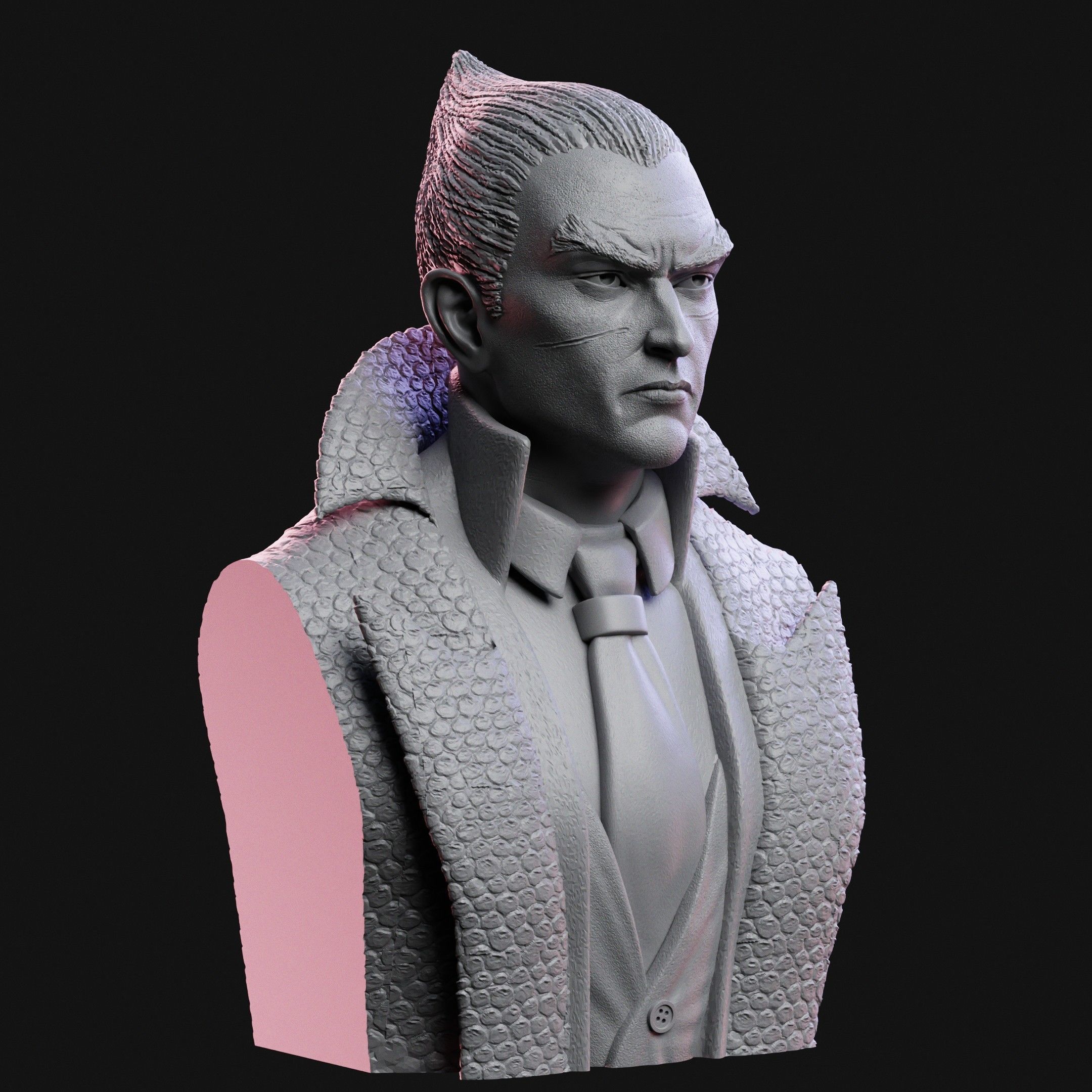 Kazuya Mishima Tekken 8 Bust 3D print model_1