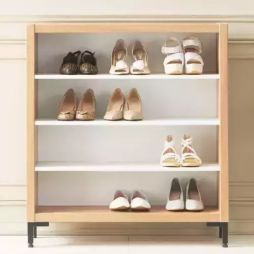 Scoop shoe cabinet