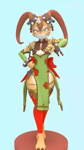 Toukotsu furry figure 3D print model