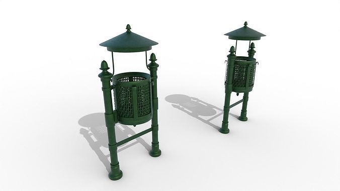 Old trash can for old streets 3d Free 3D model