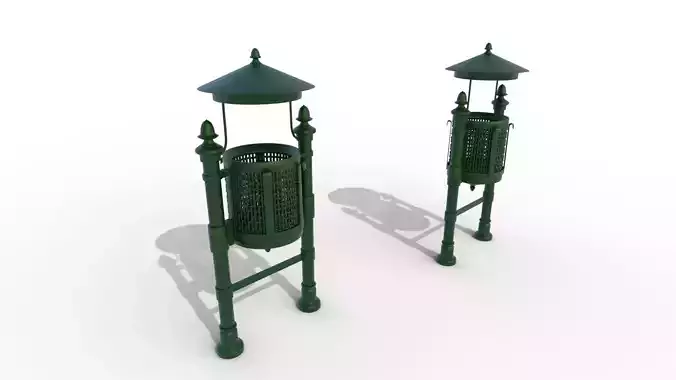 Old trash can for old streets 3d Free 3D model