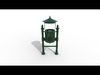 Old trash can for old streets 3d Free 3D model_1