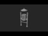 Old trash can for old streets 3d Free 3D model_2