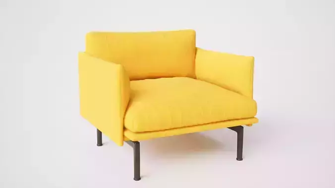 Outline Armchair 3D model