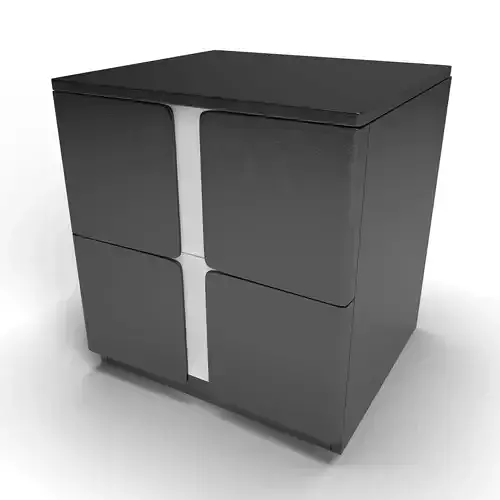 Bedroom Wooden Paint Modern Style Nightstand or Cabinet 3D Model