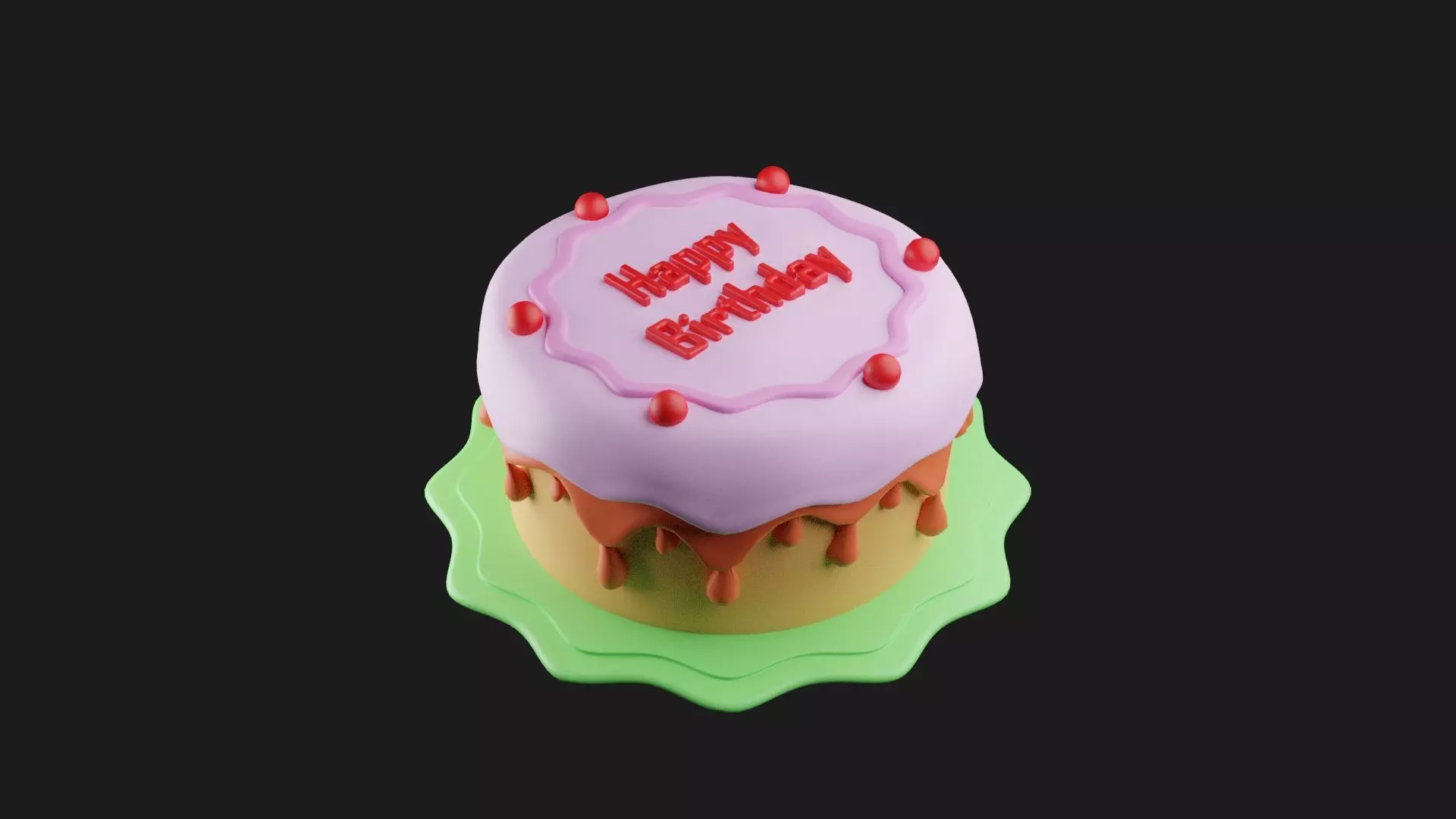 Birthday Cake 3D print model