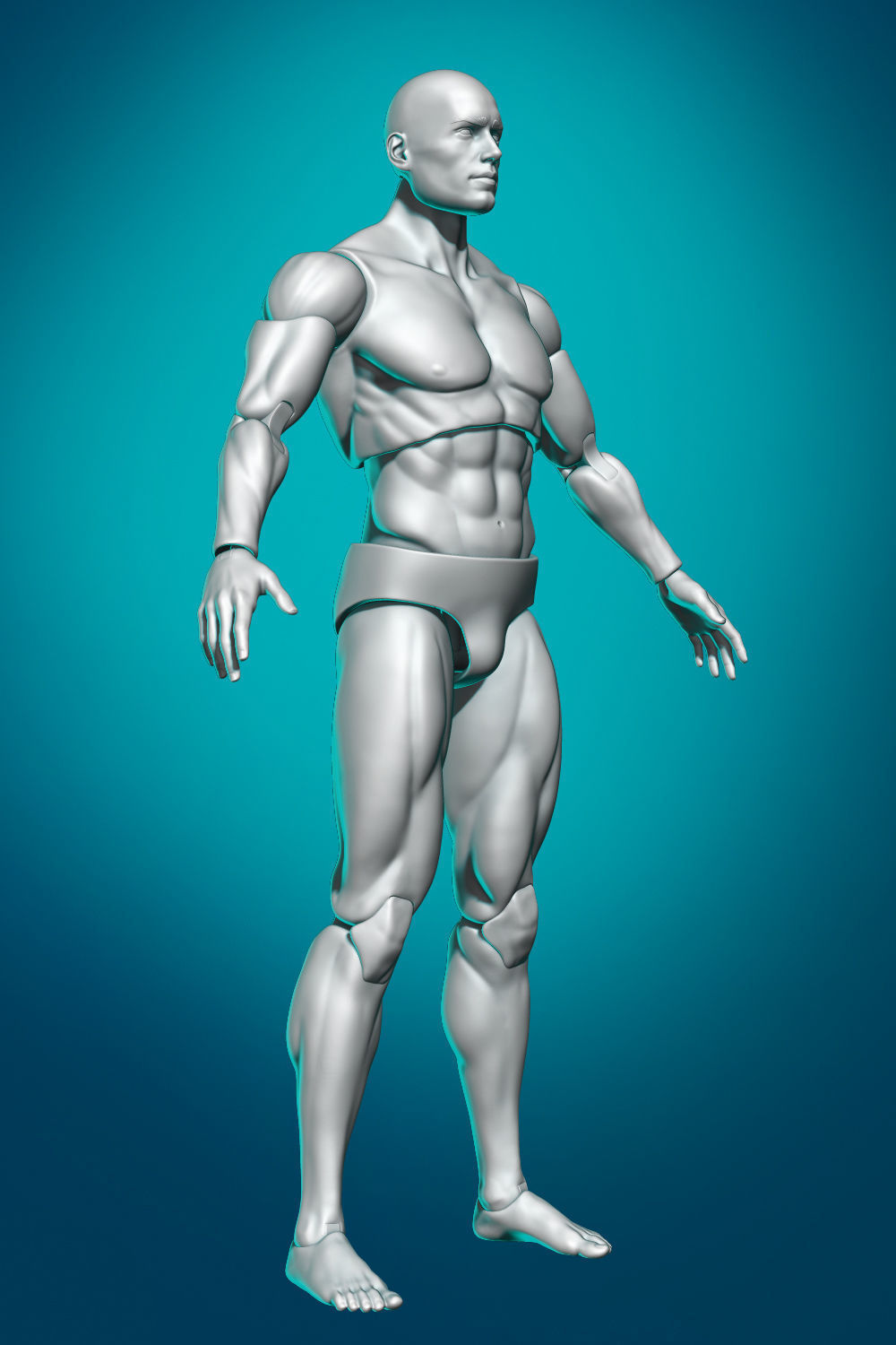 Articulated Action Figure 3D print model_1
