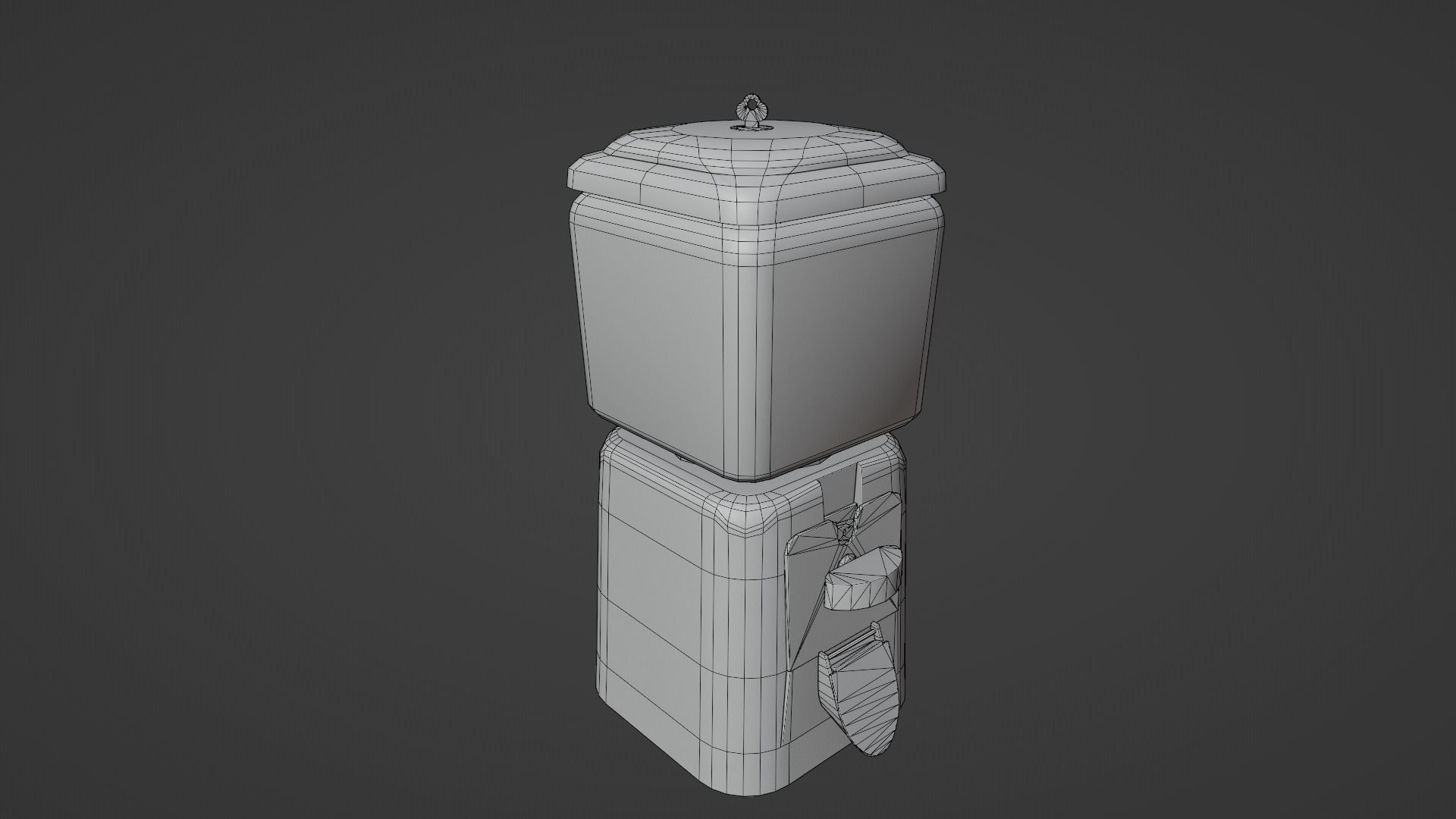 Vintage Candy Gumball Machine - Low-poly Game-ready PBR 3D Model Low-poly 3D model_24