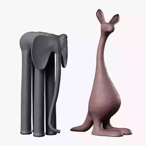 Animals-Sculpture in Clay 3D model
