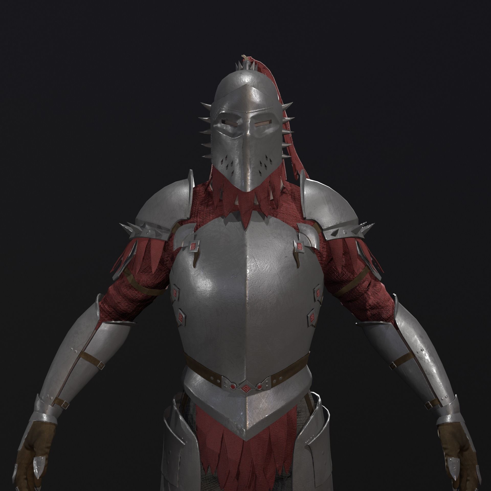 Knight Character Low-poly 3D model_5