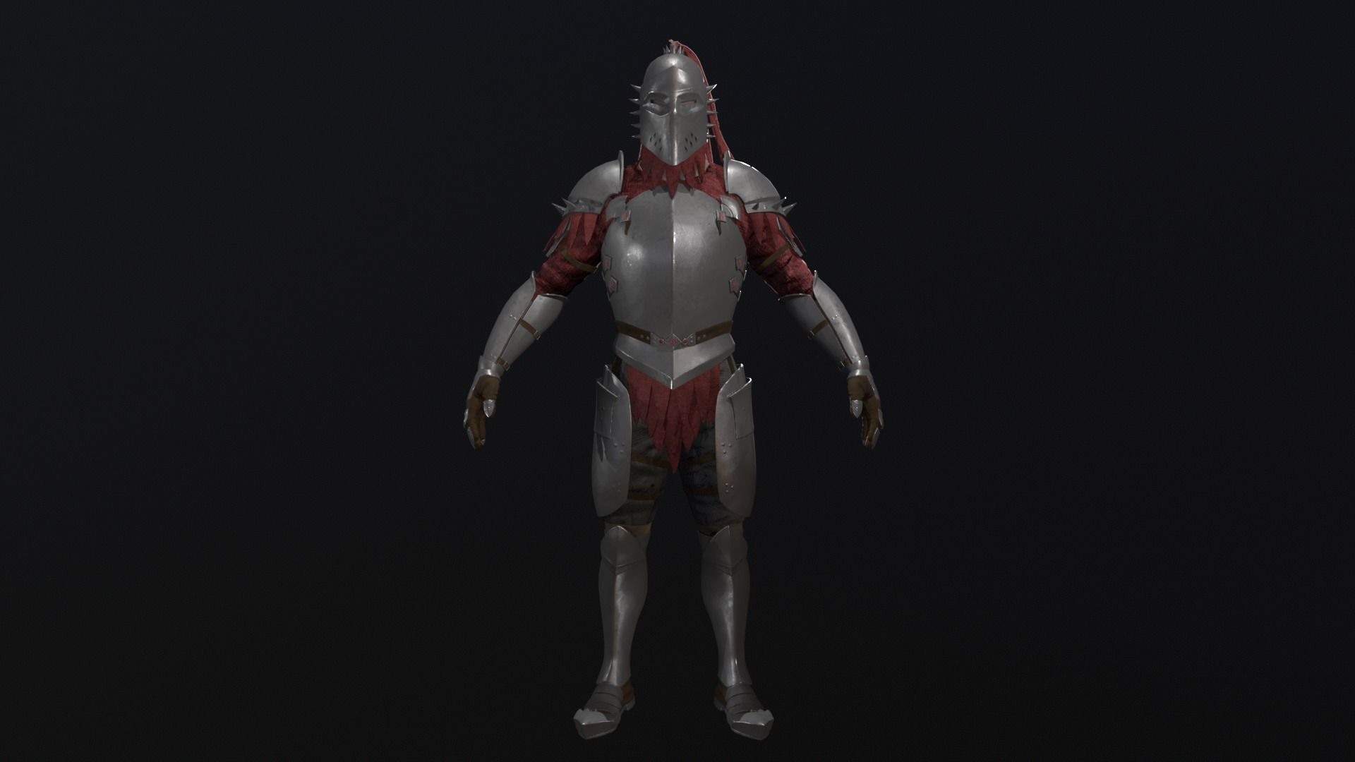 Knight Character Low-poly 3D model_2