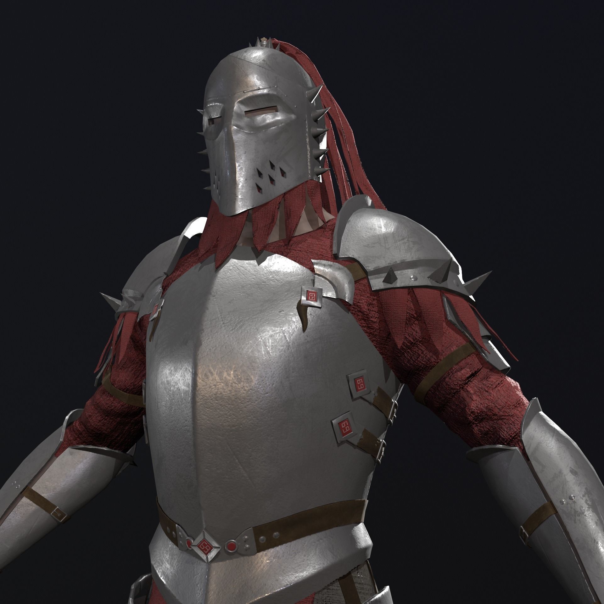 Knight Character Low-poly 3D model_6