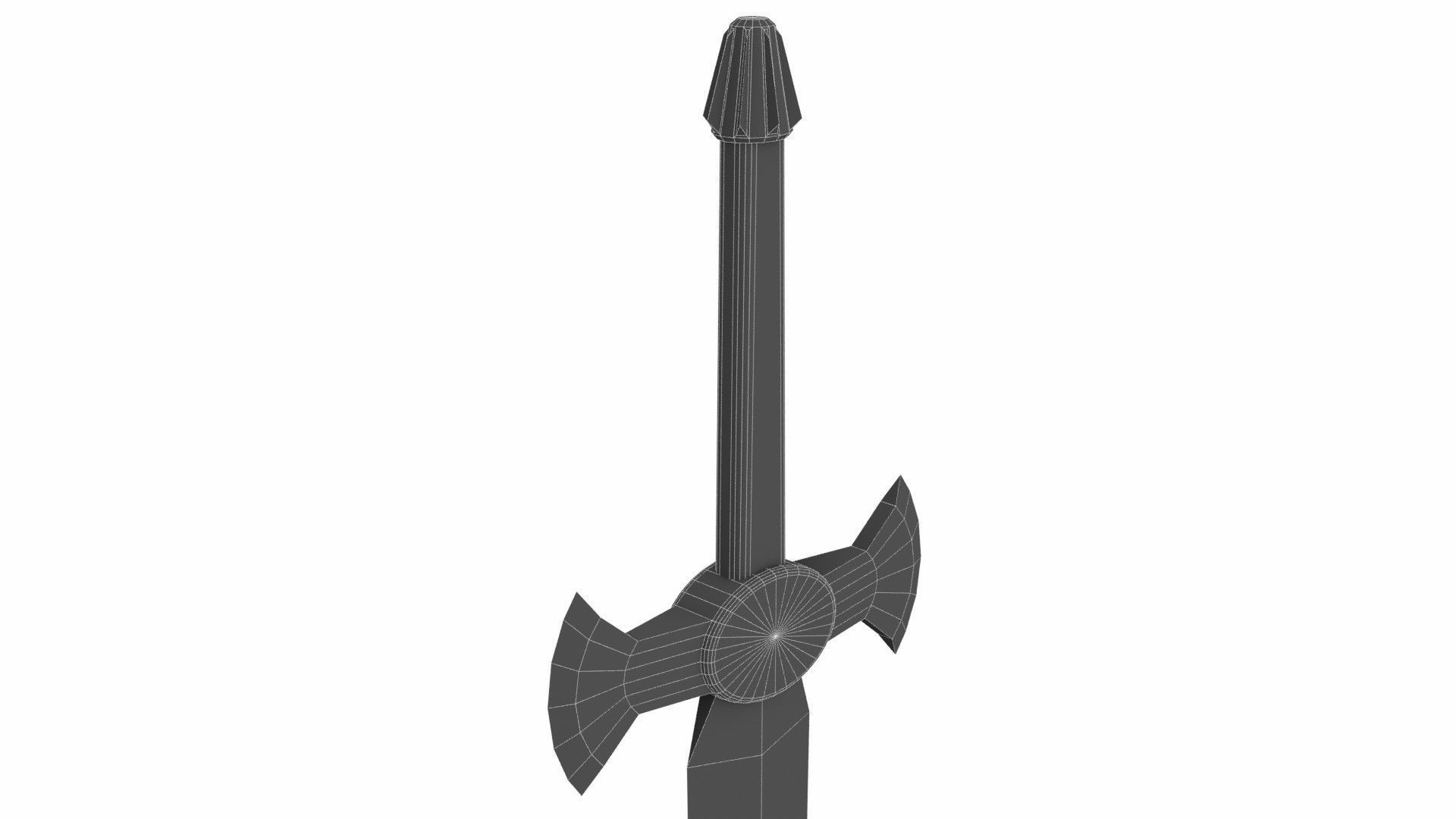 Dragonsword Low-poly 3D model_6