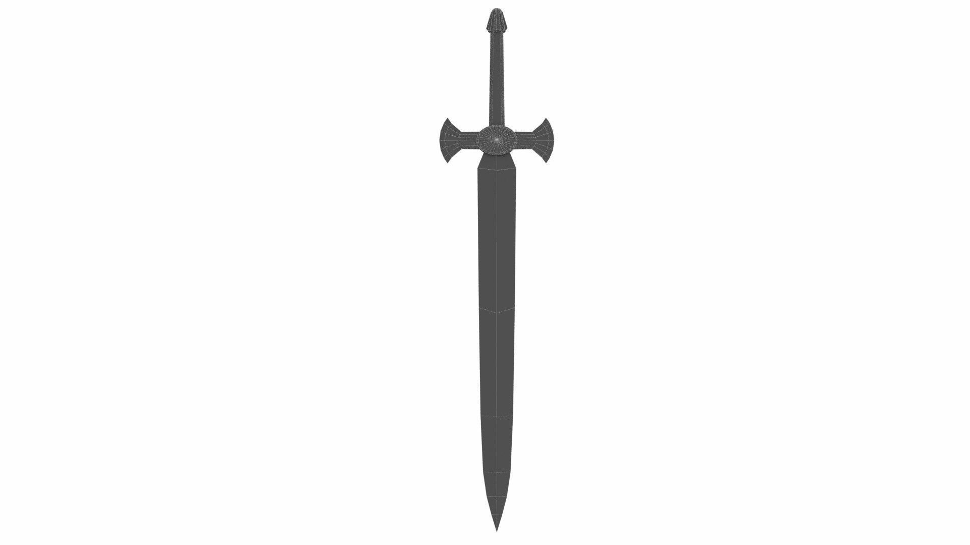 Dragonsword Low-poly 3D model_5
