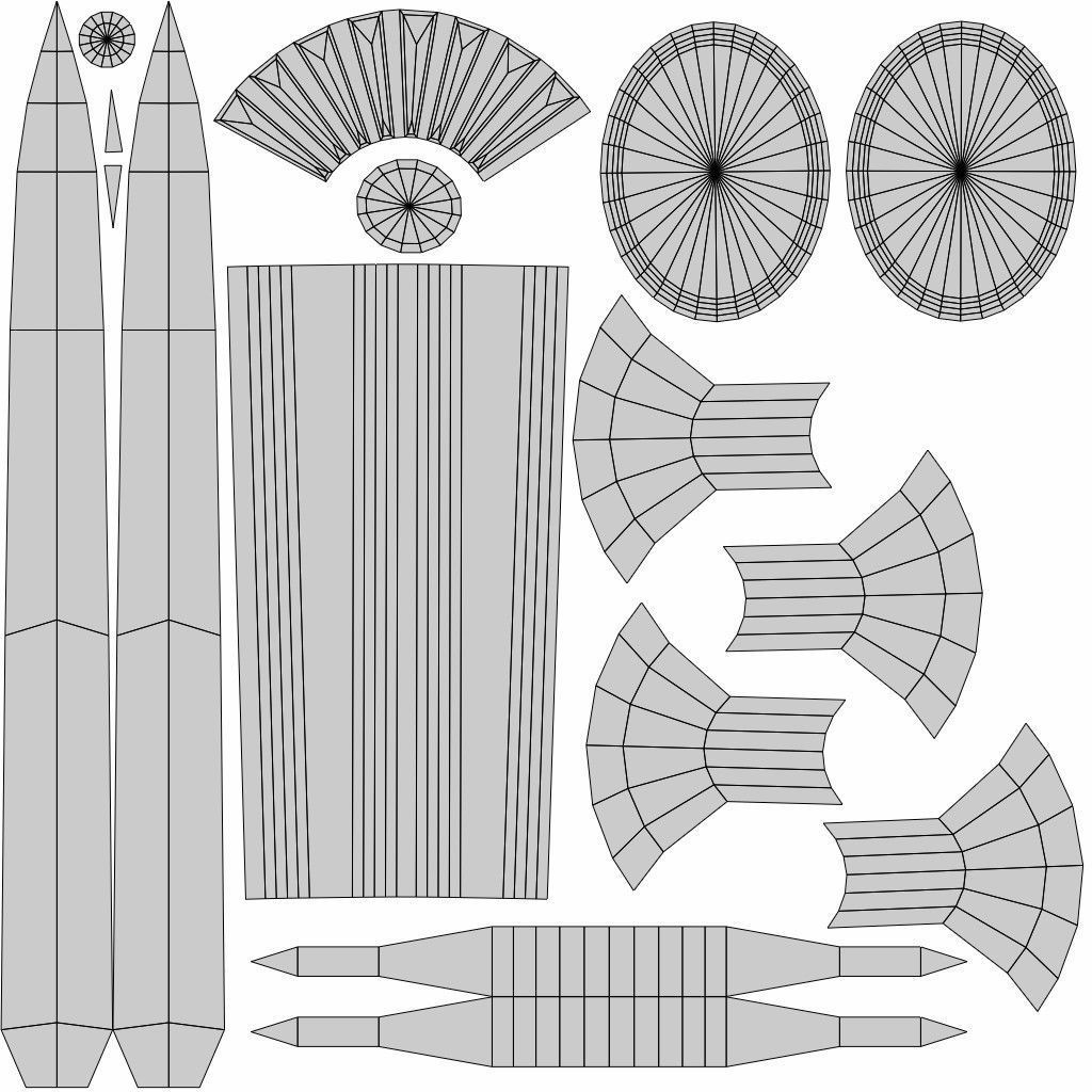 Dragonsword Low-poly 3D model_7