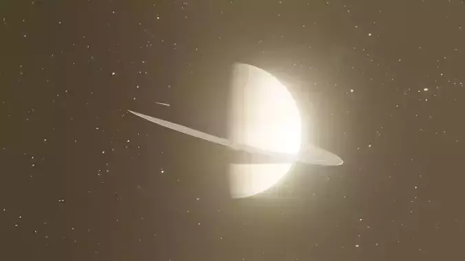 Solar system in saturn