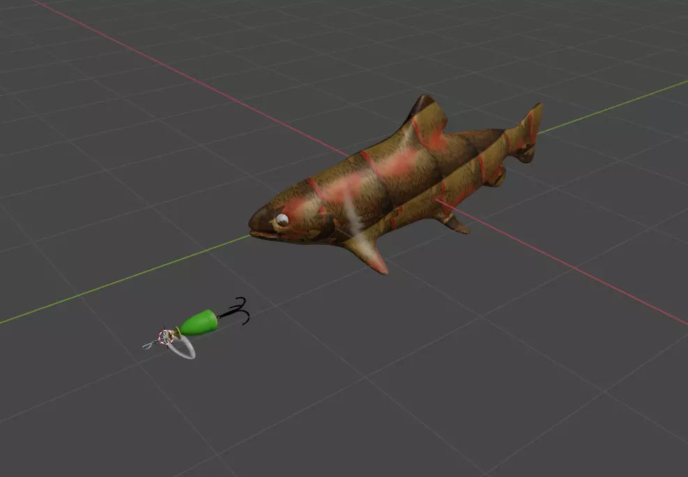 3d model fish for game and other Low-poly 3D model_0