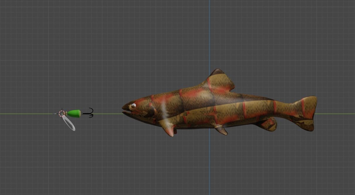 3d model fish for game and other Low-poly 3D model_2