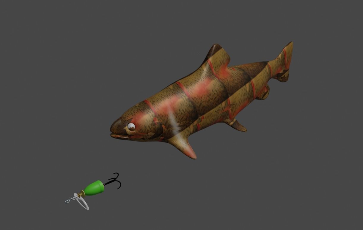 3d model fish for game and other Low-poly 3D model_3