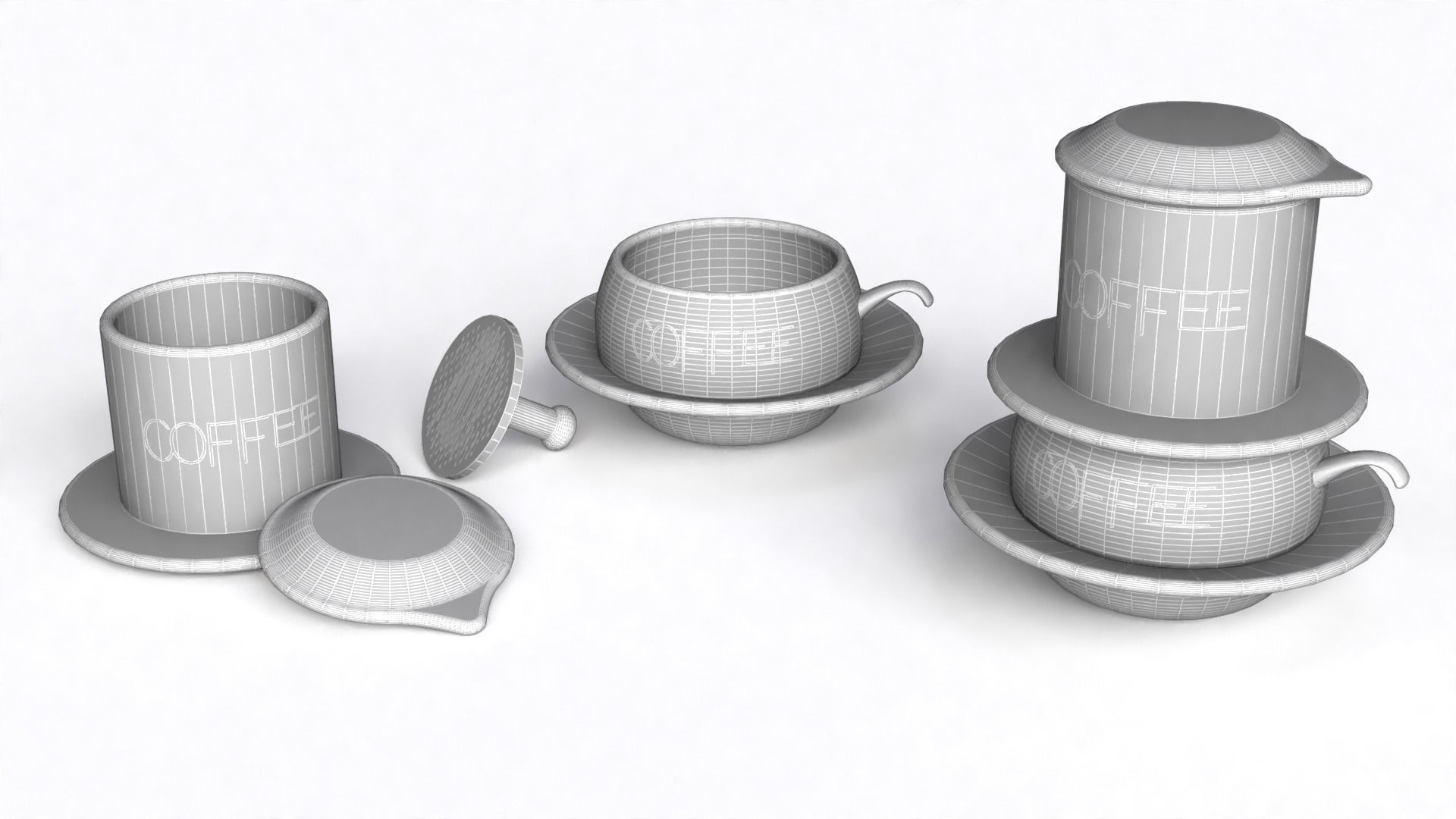 Coffee cup with filter 3D model_7