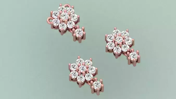 DIAMOND PENDANT EARRING SET